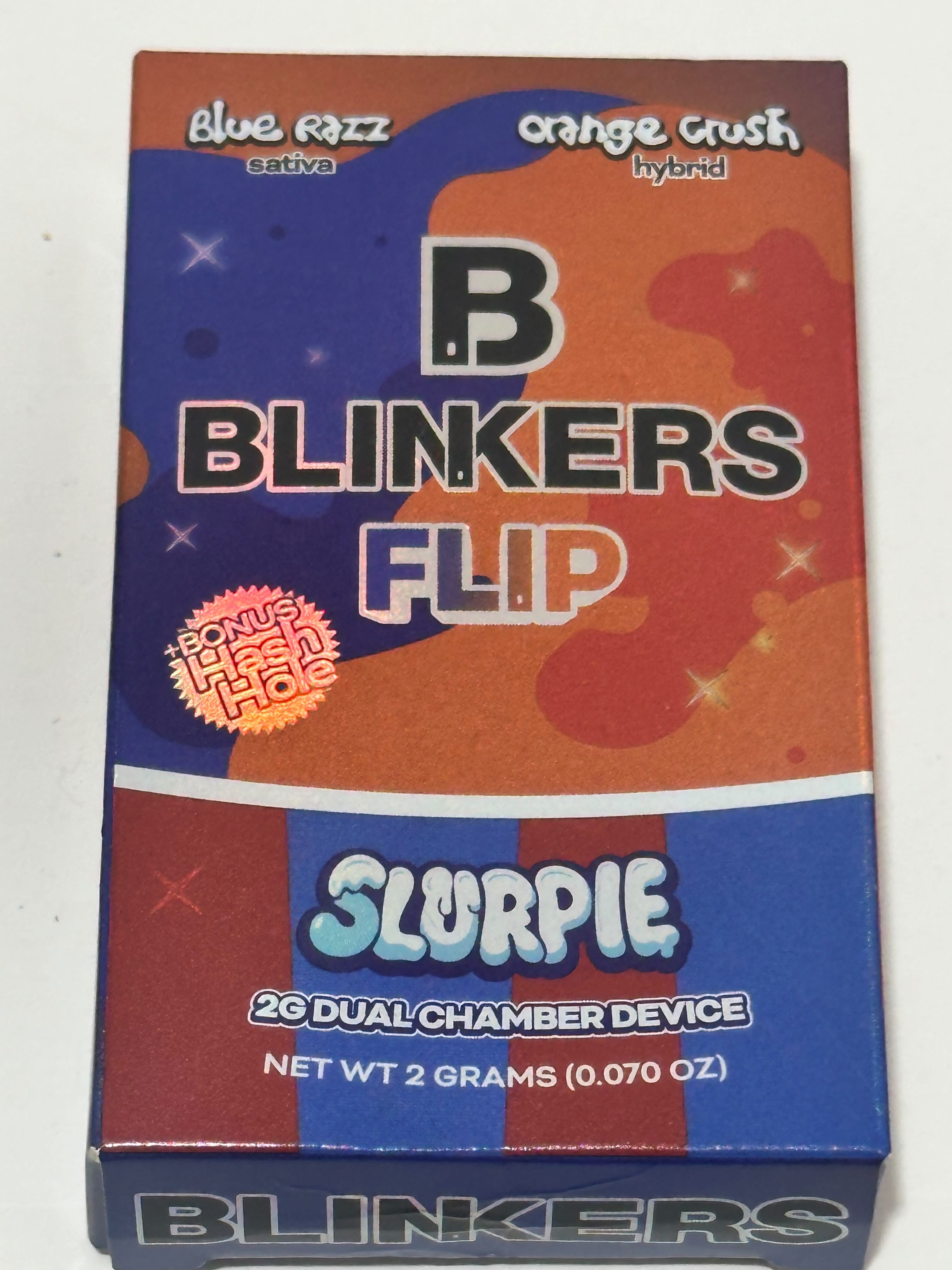 Blinkers Flip — Blue Razz × Orange Crush